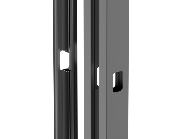 Set aus Aluminium Pfosten 50x60 und Abdeckung für den Schlossbereich -